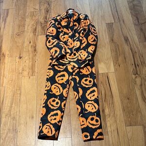 Kids Pumpkin Halloween Costume Suit - Orange and Black